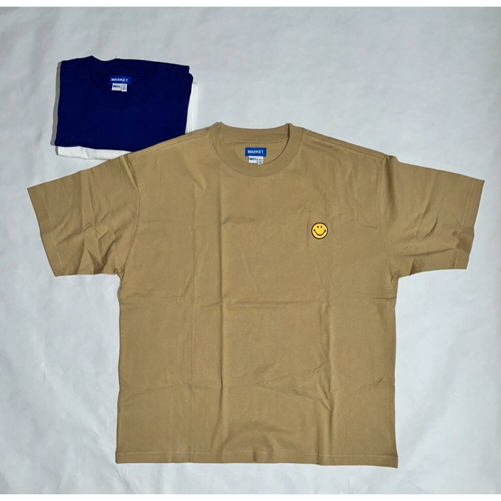 Market Embroidered Smiley Badge T-Shirt 3-Pack New XXL Graphic Tee Set